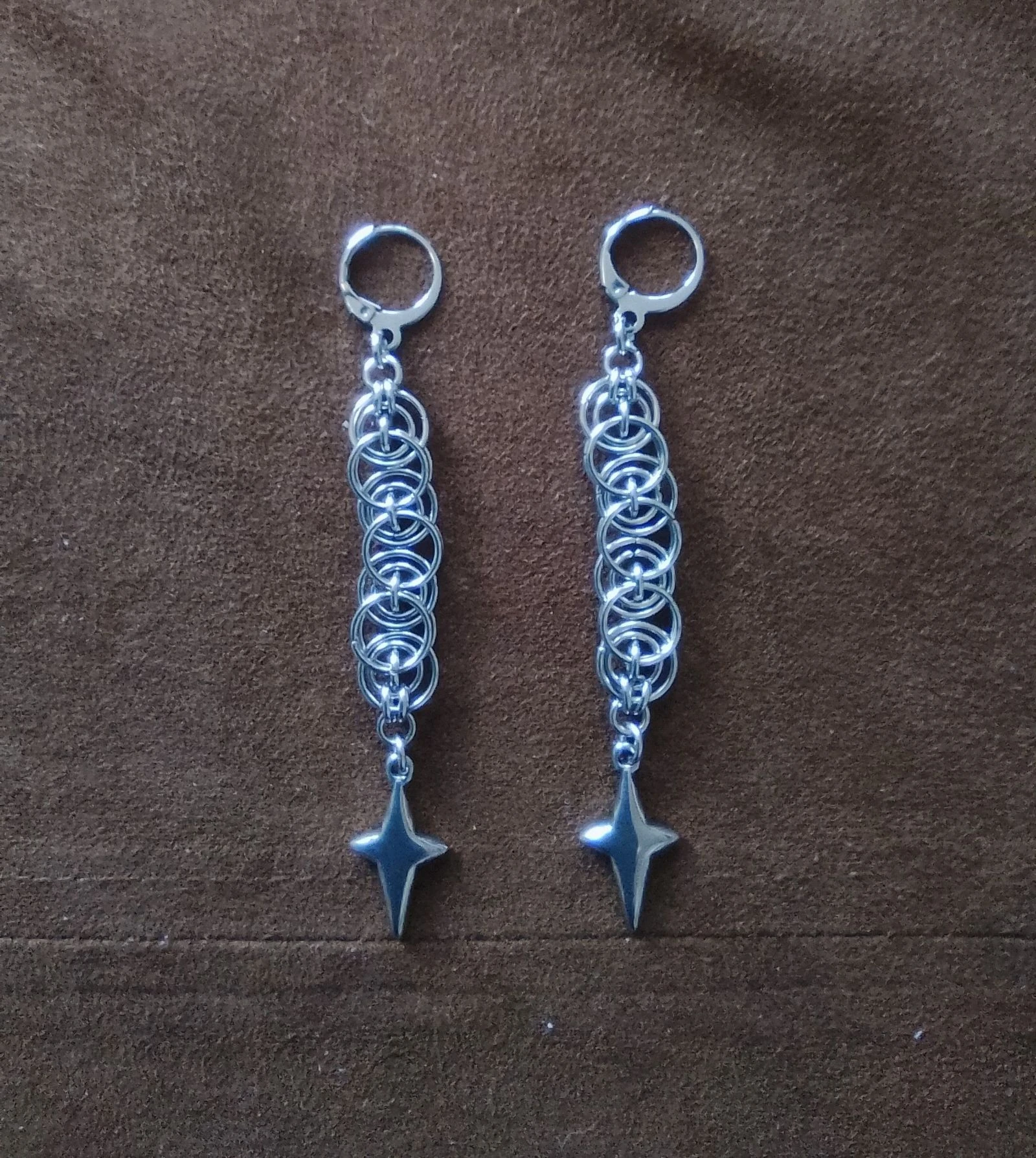 Boucles d'oreilles chainmail celtique  – photo 3